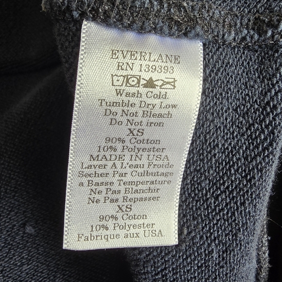 Everlane French Terry crew neck sweatshirt navy blue size XS - Picture 12 of 12